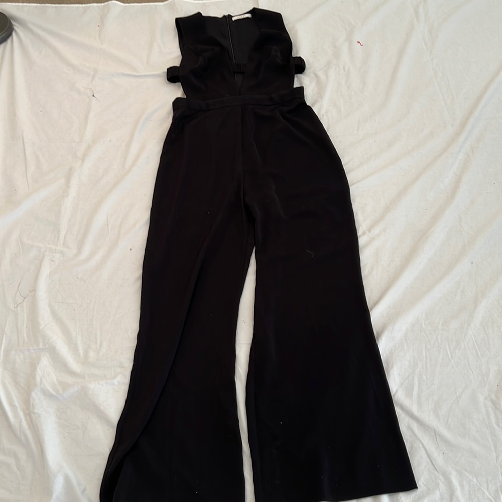 WAYF jumpsuit with small cut out slits on the sides